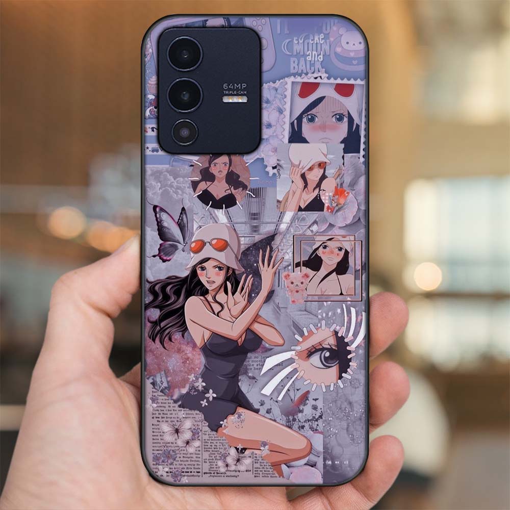 Ốp lưng Vivo V23 5G viền đen in hình Nico Robin One Piece Đảo Hải Tặc