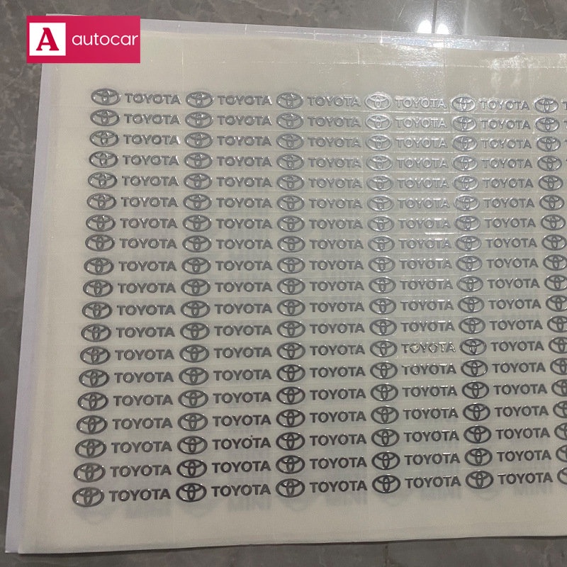 [Giá sỉ] Toyota Miếng Dán Logo 3D Bằng Kim Loại Mạ Bạc Trang Trí Xe Hơi Vios Cross Raize Veloz ae86 Rush Camry Corolla Altis Cross