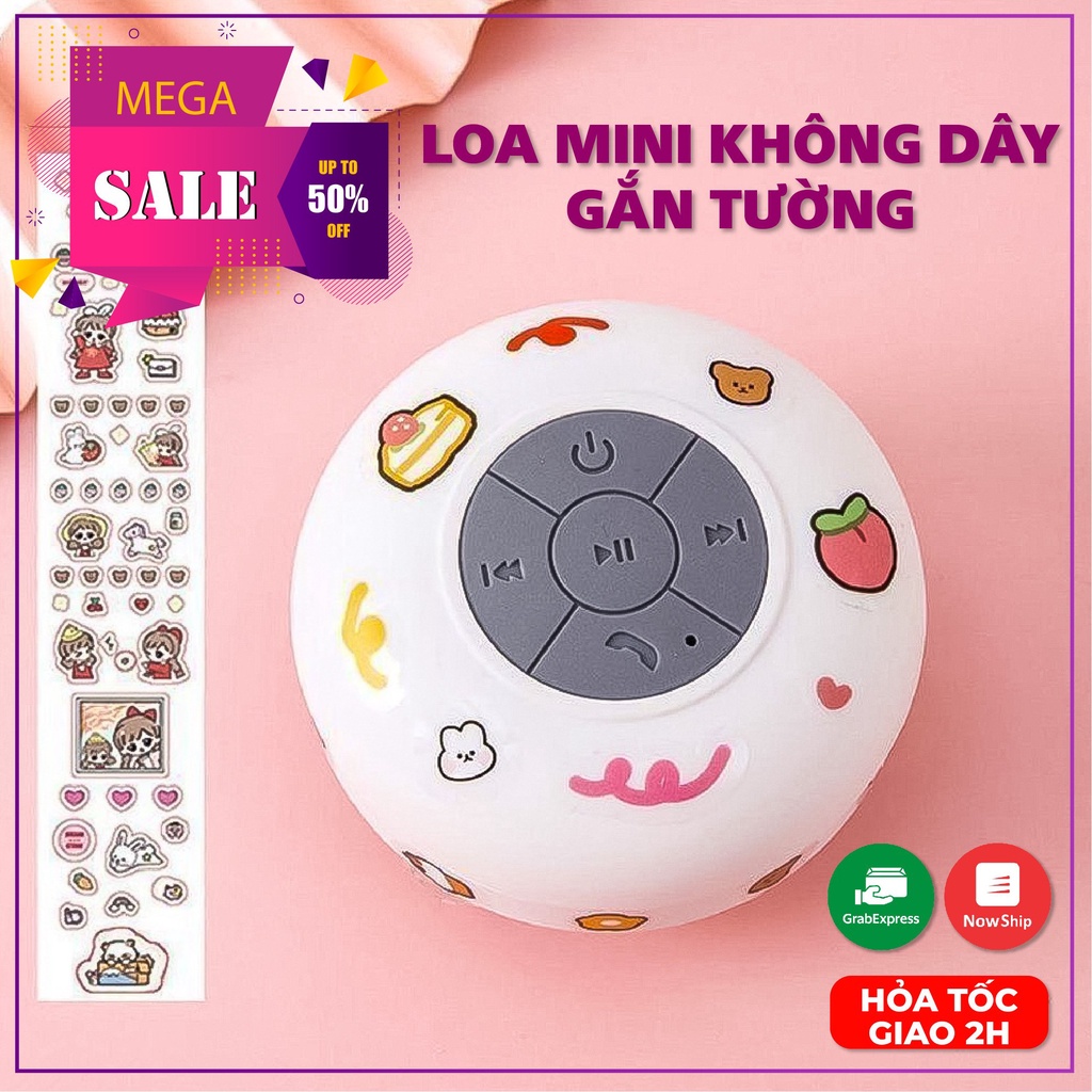 Loa Bluetooth Chống Nước Mini Không Dây nghe nhạc gắn tường sạc pin tích điện