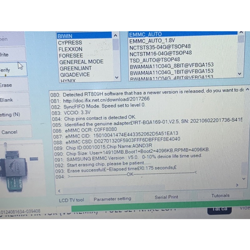 EMMC 16G SONY W800C X8000E EMMC SAMSUNG MỚI