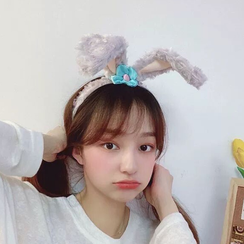 Băng Đô Tai Thỏ Nhồi Bông Dễ Thương Dùng Rửa Mặt