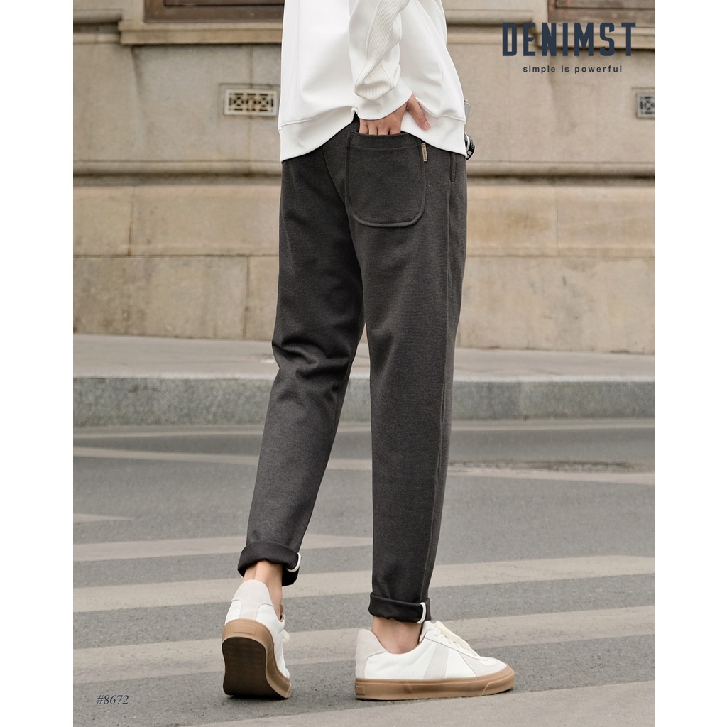 Quần dạ baggy DENIMST 8672, quần nỉ mix dạ form baggy đơn giản dễ phối đồ