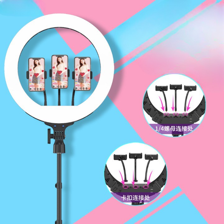 Đèn Livestream màu Hồng- Hello Kity - Livestream bán hàng, Làm Sapa, Quay TikTok cực dễ thương