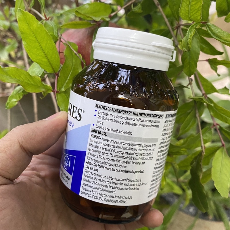 Viên uống vitamin tổng hợp Blackmores Multivitamin For 50+ Sustained Release 60 viên dành cho người trên 50