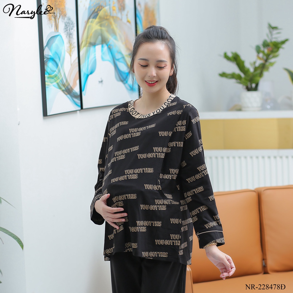 Bộ mặc nhà bầu và sau sinh chất cotton cao cấp NARYLEE NR-228478/1