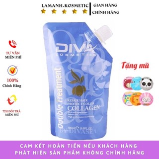 Ủ tóc hấp phục hồi tóc kem hấp hấp tóc COLLAGEN DIVA  dưỡng tóc tại nhà túi 500ml hàng chính hãng