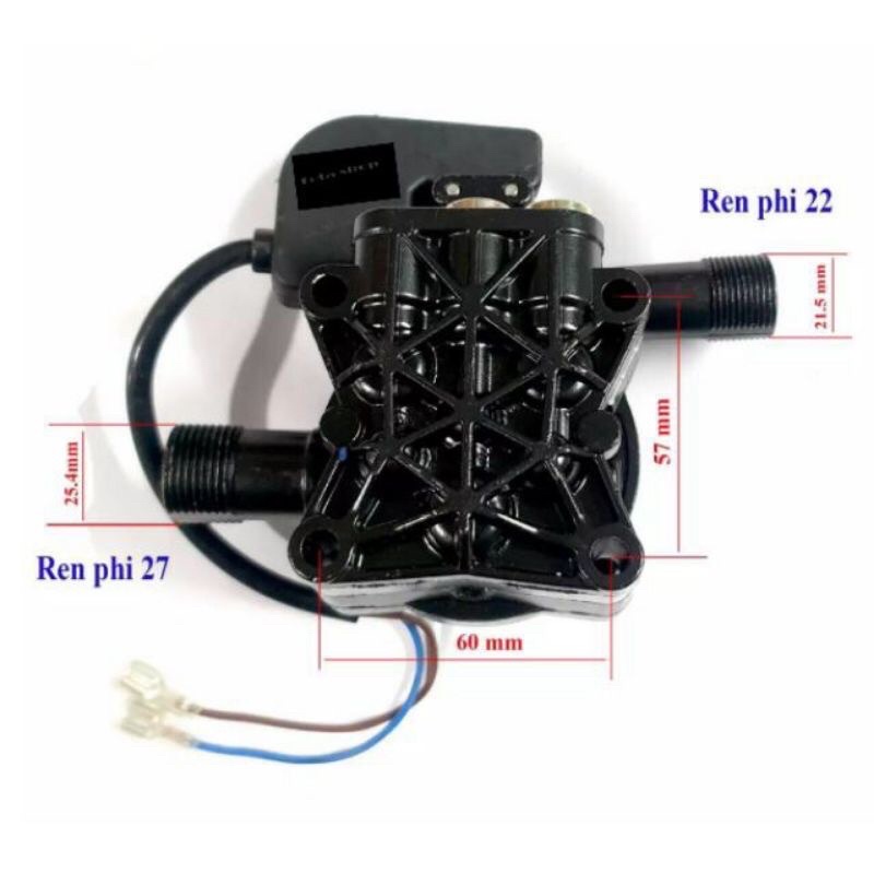 Bộ đầu bơm máy rửa xe mini có kèm rơ le điện, máy xịt rửa xe gia đình