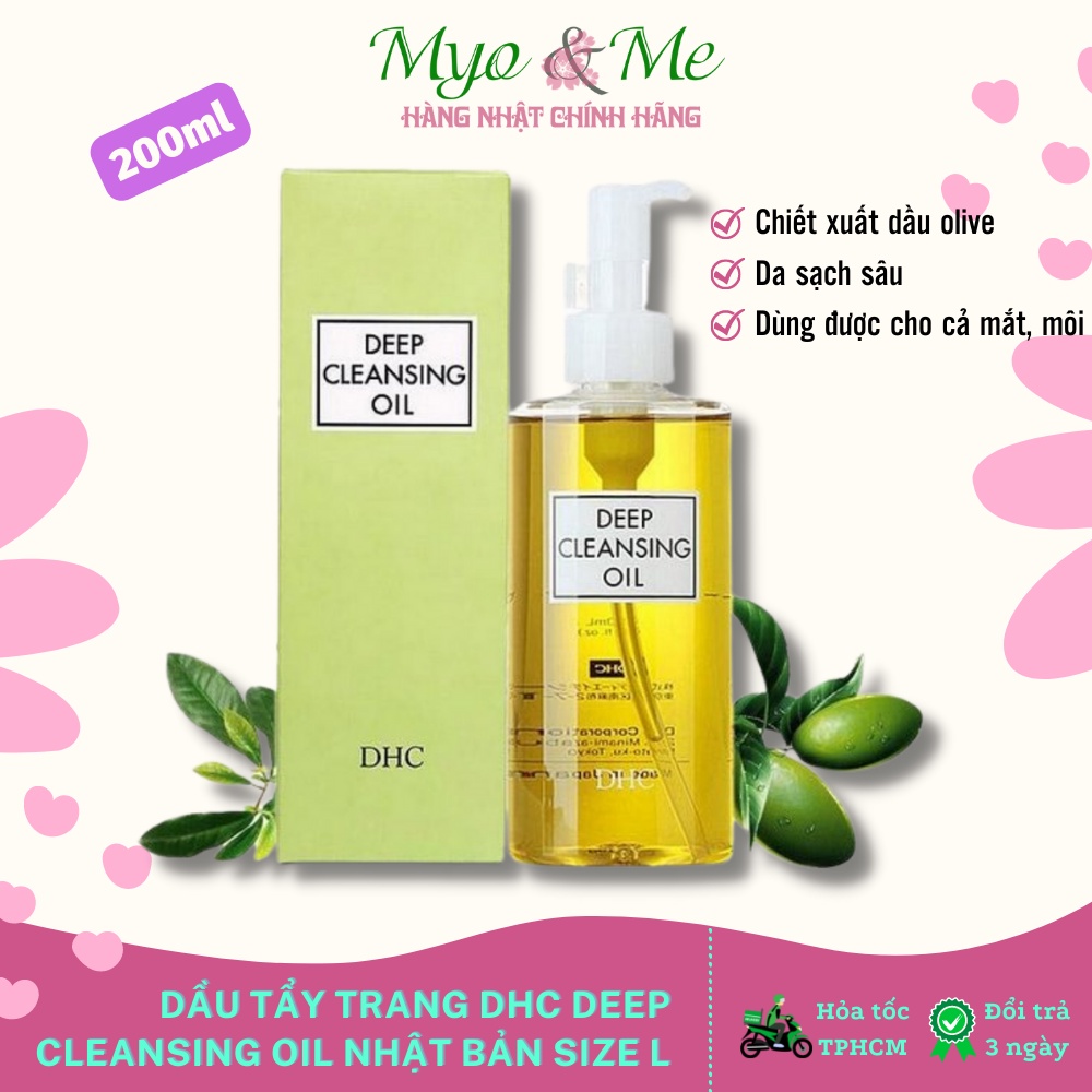 Dầu tẩy trang DHC Nhật Bản chiết xuất oliu sạch sâu da DHC Olive Deep Cleansing Oil size L - 200ml