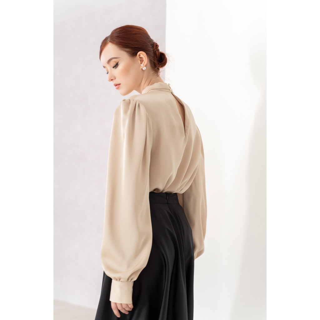 Áo Lụa MAJORI SILK SHIRT - Áo Tay Dài - Áo Tay Phồng - Áo Lụa Thiết Kế Cao Cấp 🌹