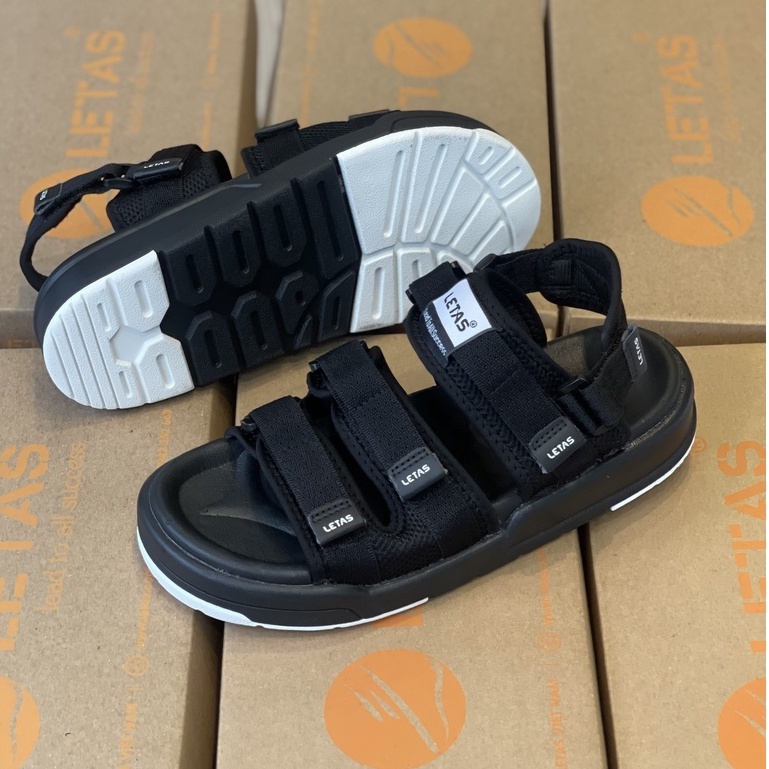 [NEW SẴN MỚI VỀ] Sandal Đế Cao D715 Letas lưới đen full