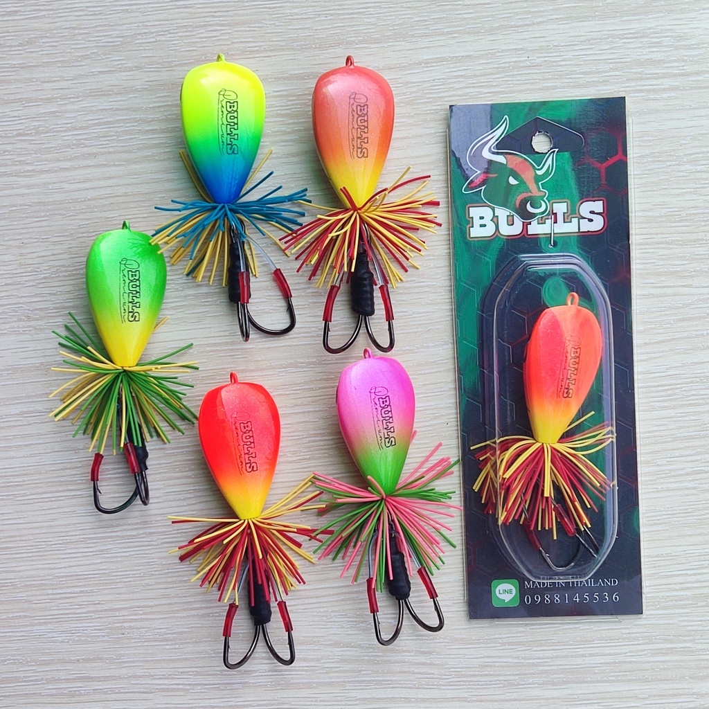 Mồi câu lure nhái nhảy Bulls Premium