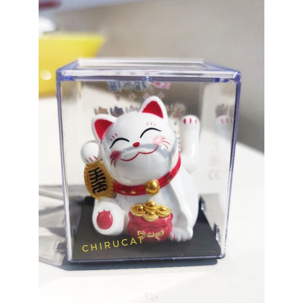 Mèo Thần Tài Neko Maneki Vẫy Tay Chiêu tài, Chiêu lộc,May Mắn Năng lượng Mặt Trời Để Cửa Hàng,Taplo Ô Tô
