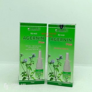 Dung dịch xịt mũi AGERNIN plus hoa ngũ sắc lọ 15ml
