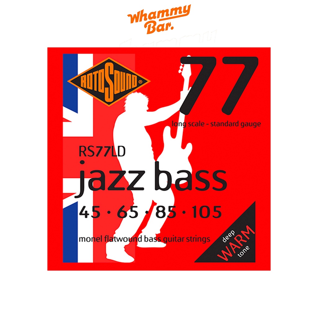 [HCM] Dây Đàn Guitar Bass RS77LD Jazz 77 Monel Flatwound Rotosound .045-.105 Standard Long Scale