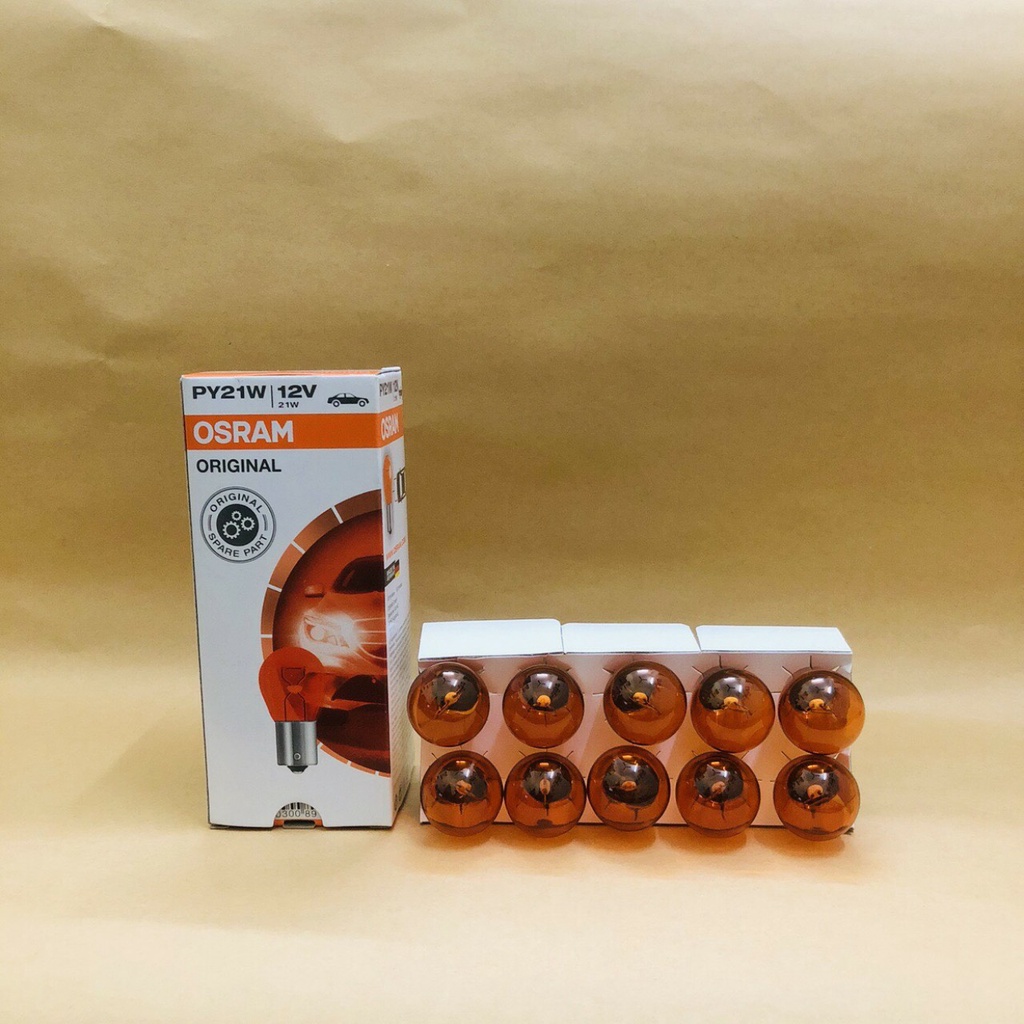 Bóng Đèn Xi nhan 1 Tim OSRAM Original PY21W 12V BAU15S chân xéo