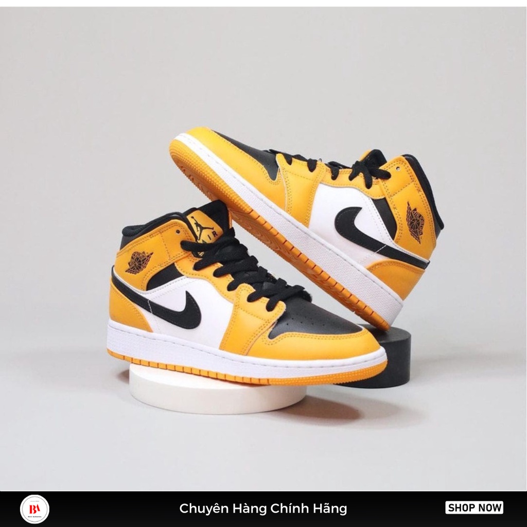 Chính Hãng Giày Nữ Jordan 1 Mid Taxi / Ice Blue / Fire Red / French Blue