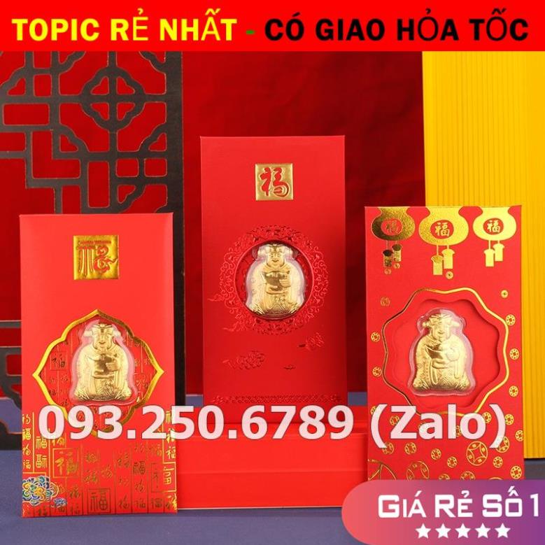 [HÓT 2023] Lì xì thần tài đỏ mạ vàng may mắn tài lộc ngày vía thần tài , món quà ý nghĩa cho tết 2023 cực ý nghĩa