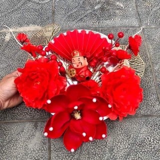 Set hoa trang trí tháp oản, tháp bánh, giỏ quà