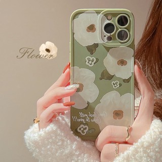 Vintage Mùa Xuân Hoa Bảo Vệ Toàn Diện Mờ Ốp lưng Cho Iphone 16 7 8 PLUS X XR XS 11 12 13 14 15 MINI PRO MAX SE 2020
