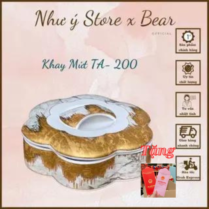 Bộ Khay Sứ Đựng Bánh Mứt Kẹo Vân Đá Trắng Mạ Vàng Cao Cấp - Mã TA- 200, Thích Hợp Dùng Trong Ngày Lễ Tết, Các Buổi Tiệc.