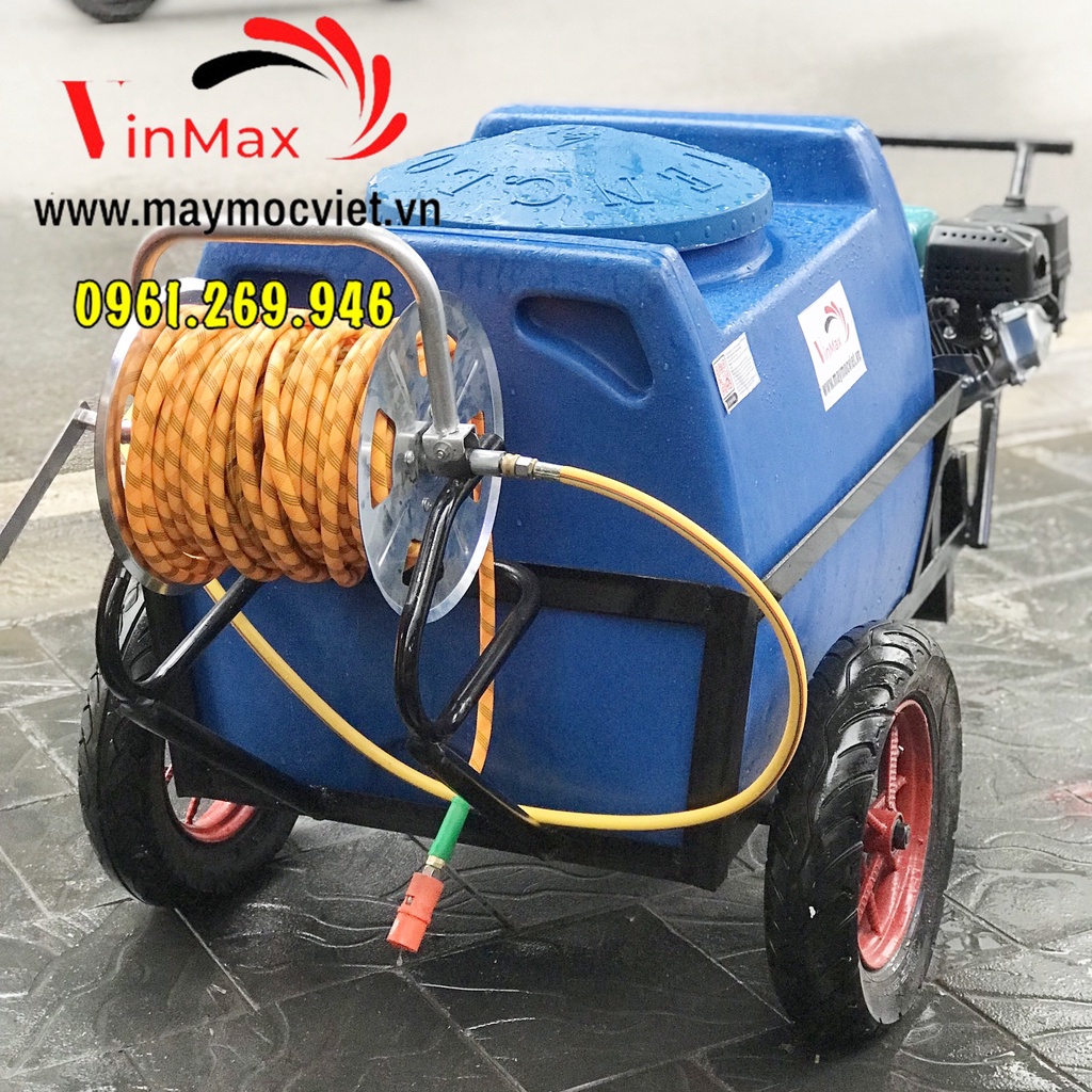 Máy phun thuốc xe đẩy thùng chứa 200L động cơ 6.5HP