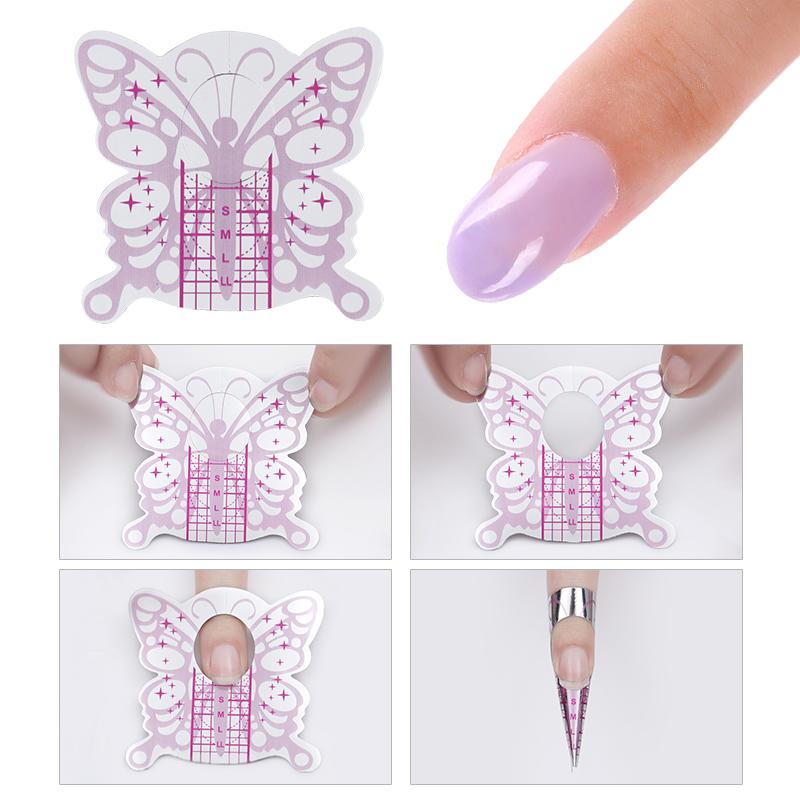 Miếng dán khuôn định hình BORN PRETTY hỗ trợ nối móng acrylic UV chuyên dụng