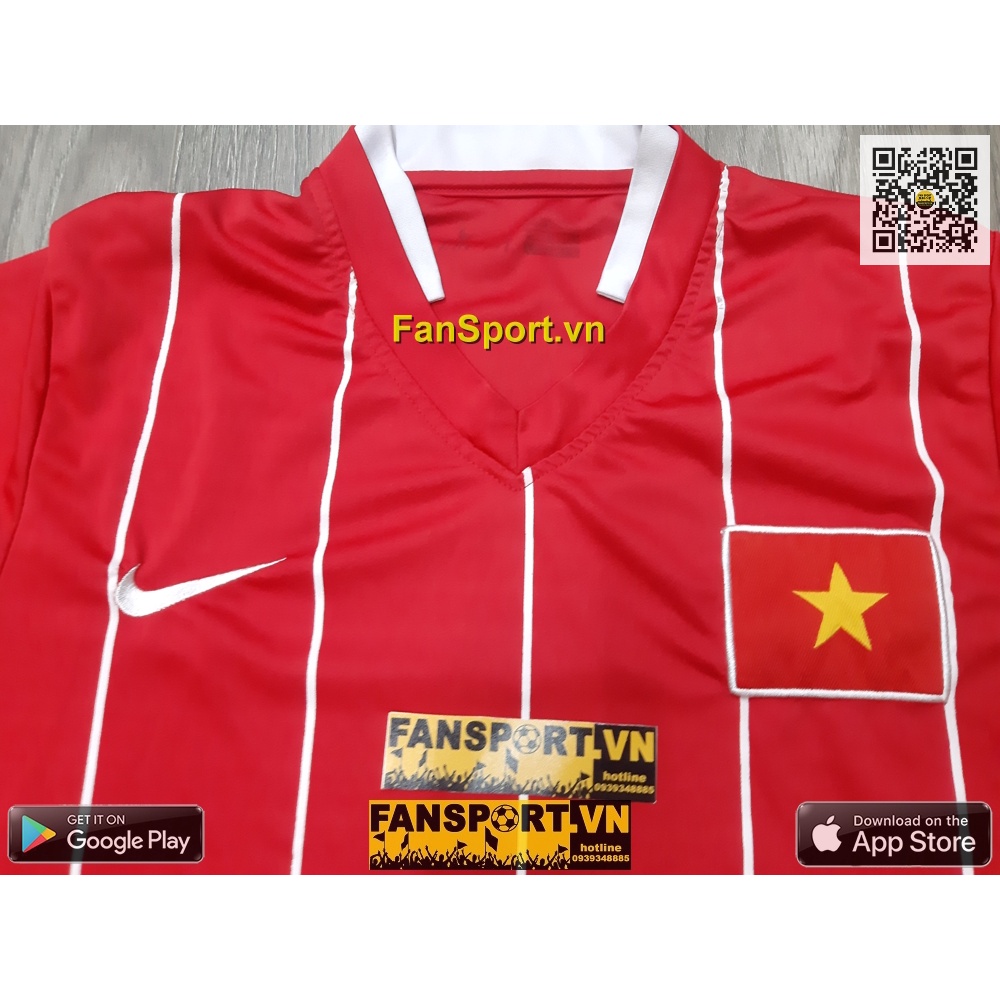 Áo đấu bóng đá đội tuyển Việt Nam 2010-2011 home đỏ shirt jersey Vietnam Nike L