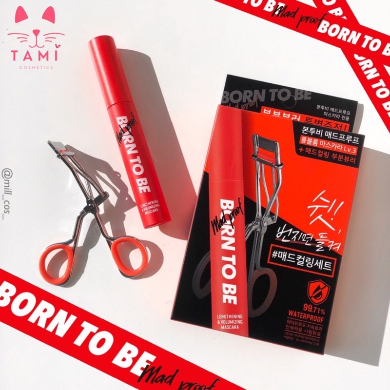 Set Mascara + Bấm Mi Apieu Born To Be Mad