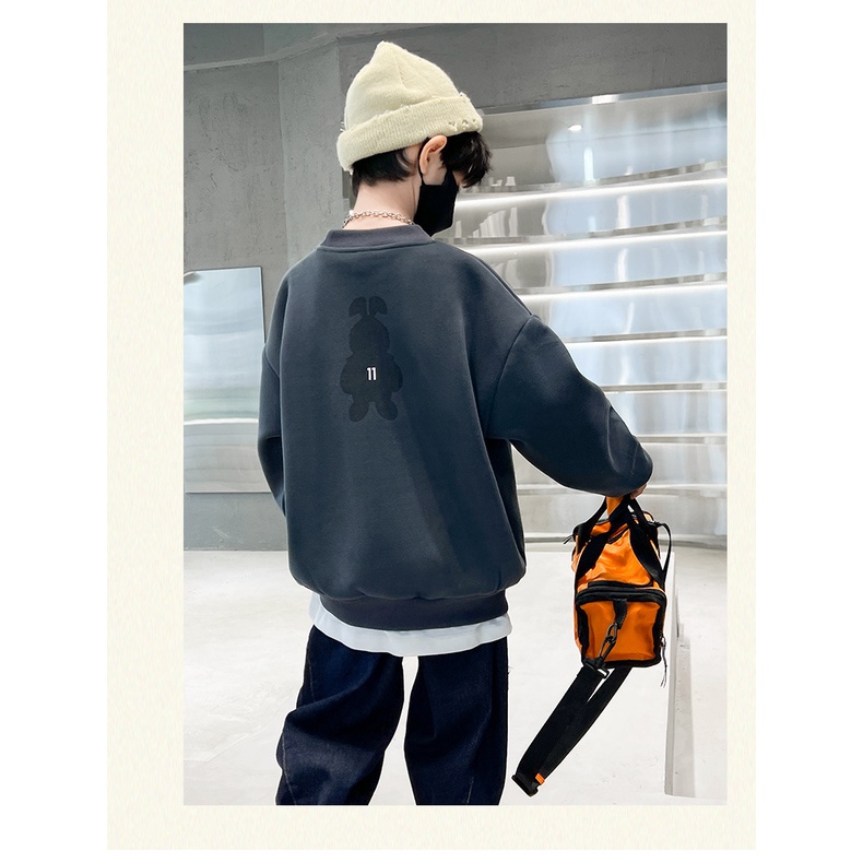 AMILA Áo sweater Dáng Rộng Thời Trang Mùa Thu Cho Bé Trai áo thun hàn quốc bé trai