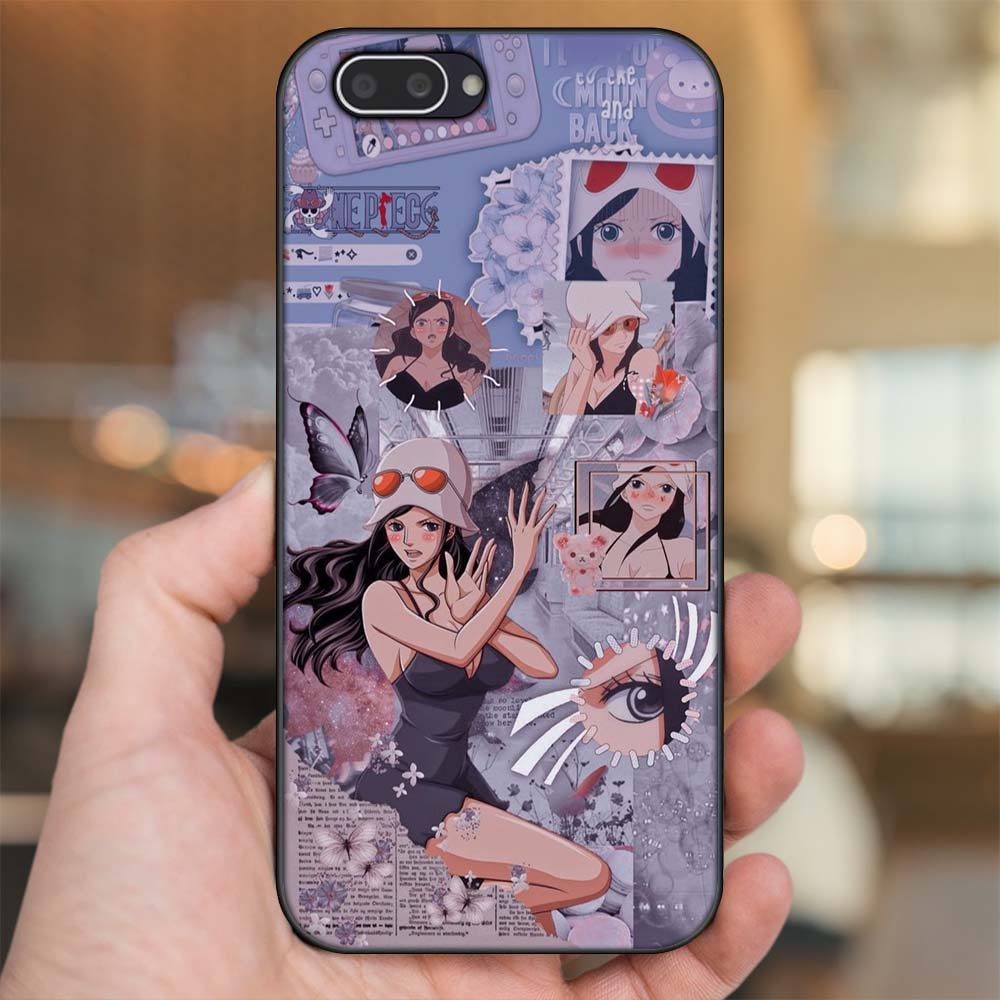 Ốp lưng Oppo A3S viền đen in hình Nico Robin One Piece Đảo Hải Tặc