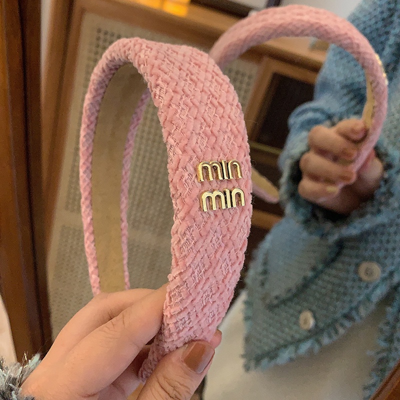 Băng Đô Vải tweed Cao Cấp Bản Rộng Thời Trang Thu Đông Phong Cách Pháp Cổ Điển