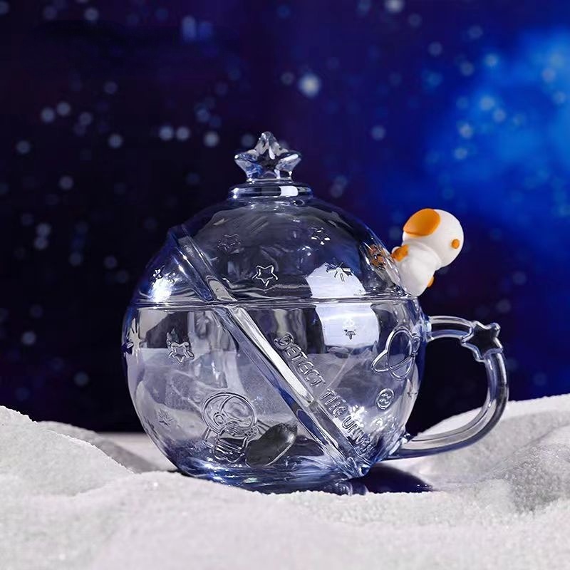 Ly Thủy Tinh Uống Trà Cà Phê Hình Phi Hành Gia Độc Đáo Kính