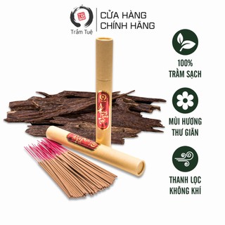 Nhang trầm 23 cm Trầm Tuệ hộp 50-120 nén thích hợp dùng chung cư với mùi thơm dịu, không hóa chất, không ám trần