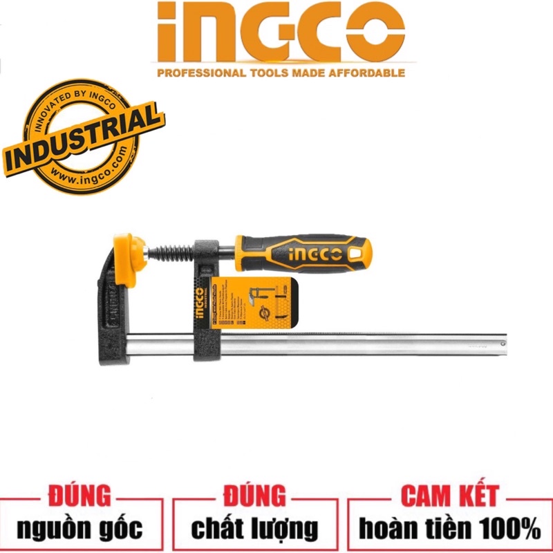ĐỒ NGHỀ INGCO Kẹp gỗ chữ F 150MM—>300MM HFC020501 - HFC020502 - HFC020503 - HFC020802 (Cam kết Chính Hãng 100%)