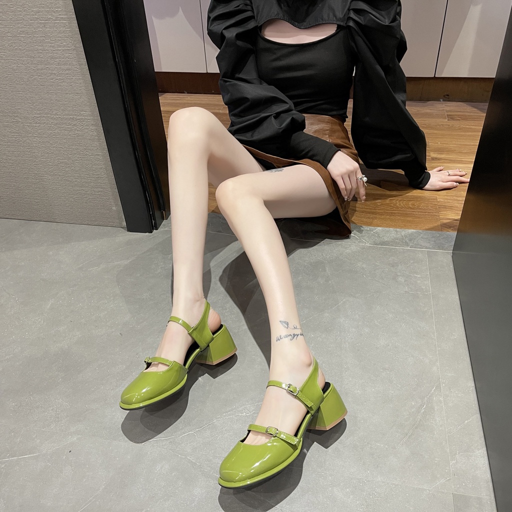 Giày Sandal Mũi Vuông Đế Vừa Chống Trượt Thời Trang Mùa Hè 2023 Cho Nữ giày lolita