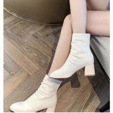 Bốt nhún nhăn siêu xinh thời trang hàn quốc