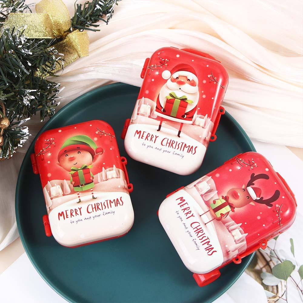 Aaron1 Hộp Đựng Trang Sức / Đồ Trang Sức Hình Ông Già Noel Bằng Nhựa Và Kim Loại Có Thể Thu Gọn Thời Trang Giáng Sinh Đáng Yêu