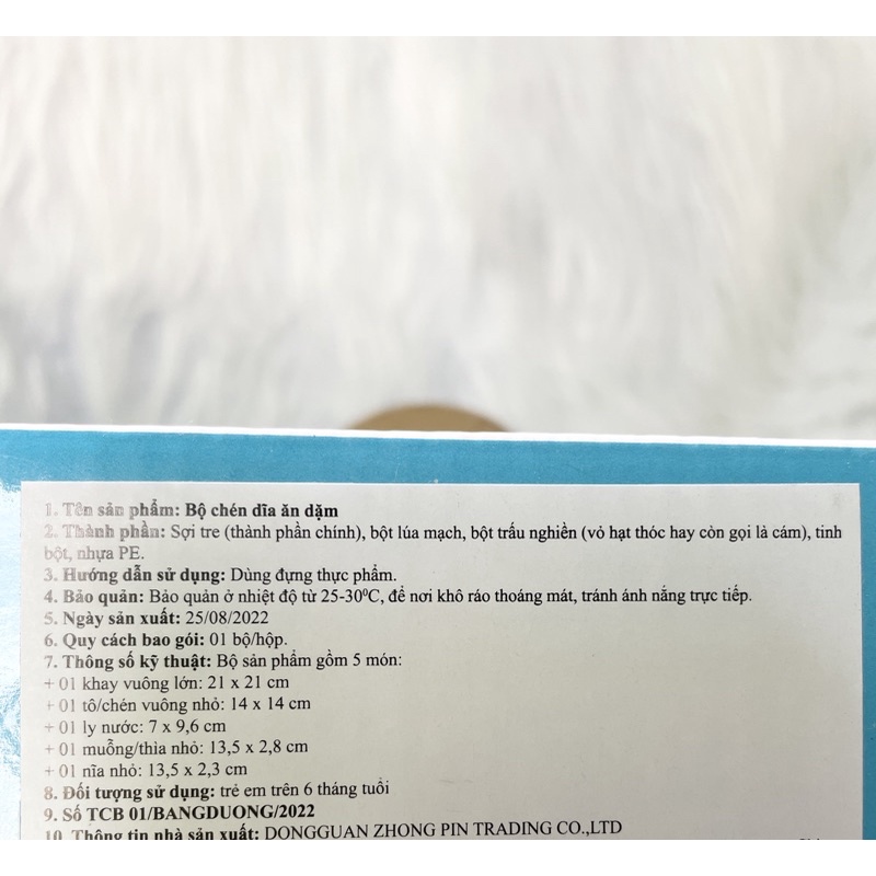 Bộ chén dĩa ăn cơm 5 món