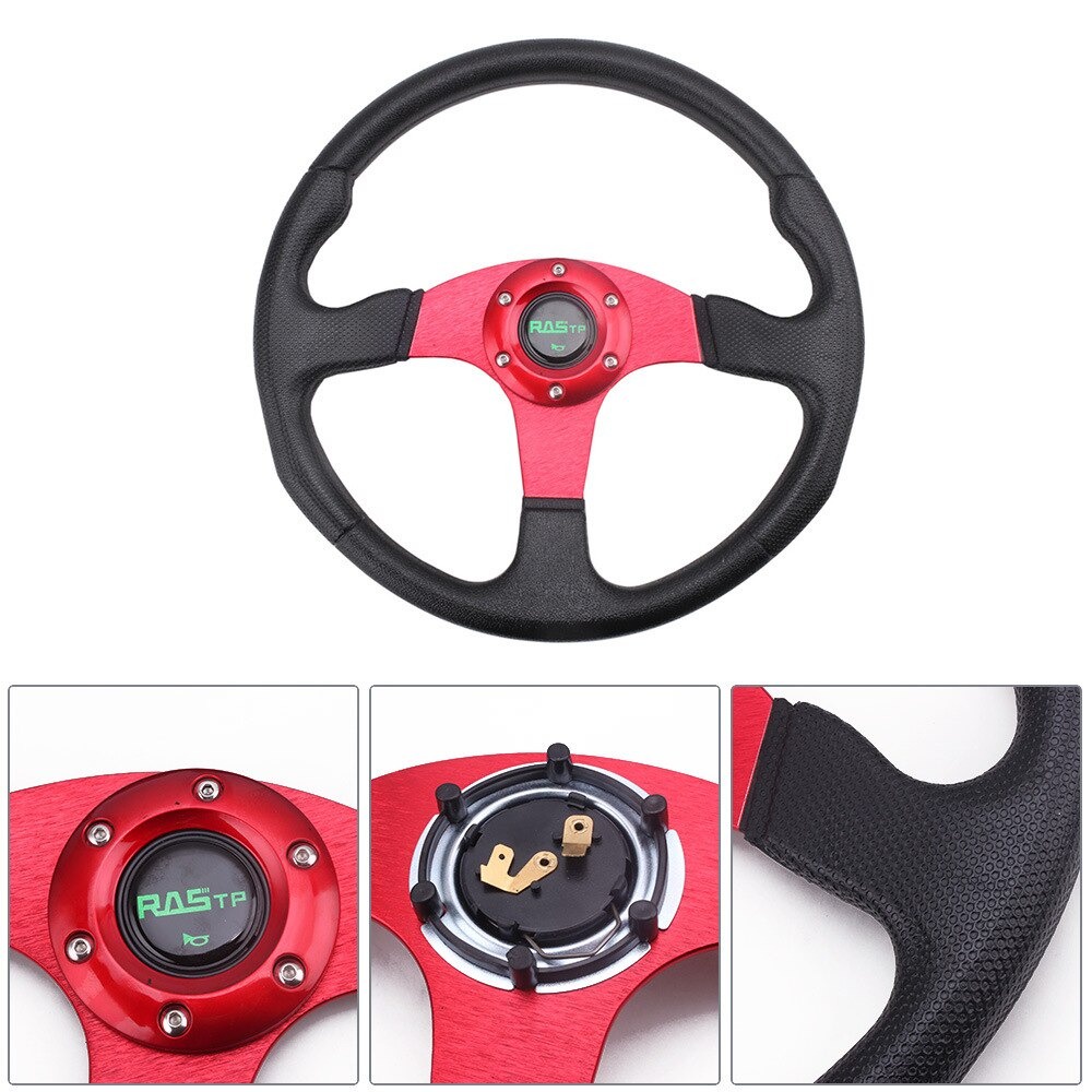 Vô Lăng Bọc Da PU Cao Cấp Steering Wheel Cho Ô Tô Phong Cách Thể Thao