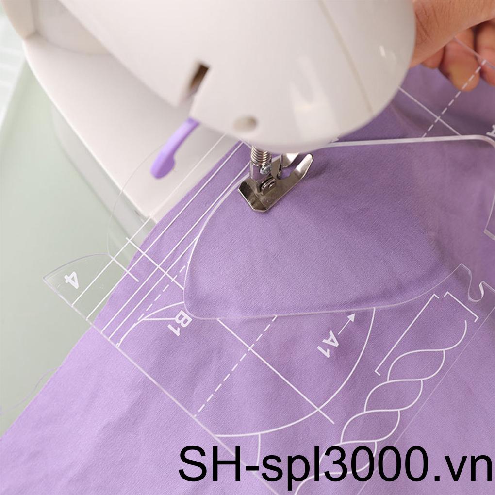 [spl] Bộ 4 Khuôn Rỗng Trong Suốt Chắc Chắn Dùng Để May Vá DIY