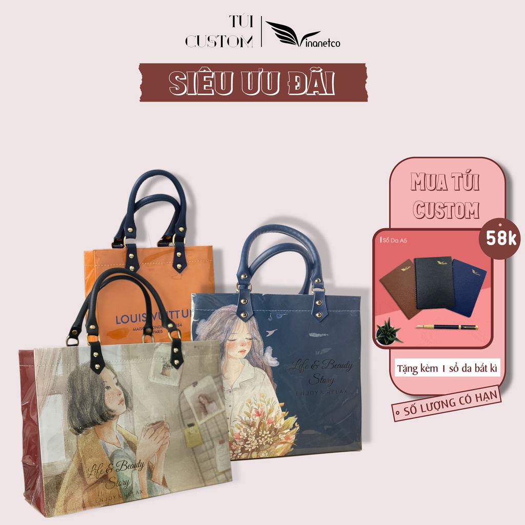 Túi Custom thời trang bọc nhựa