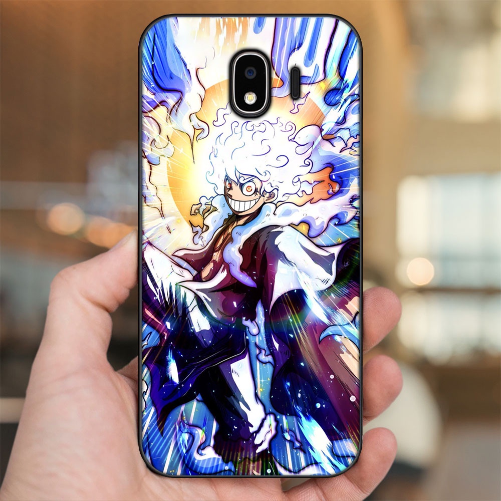 Ốp lưng Samsung J4 viền đen in hình Luffy Gear 5 Nika One Piece Đảo Hải Tặc