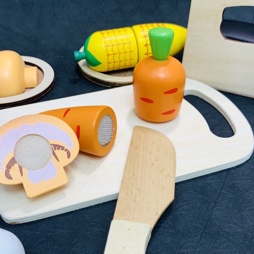 Đĩa Gỗ Đựng Hoa Quả Rau Củ Benrikids Đồ Chơi Nhà Hàng Cho Bé Tập Làm Đầu Bếp Nhí