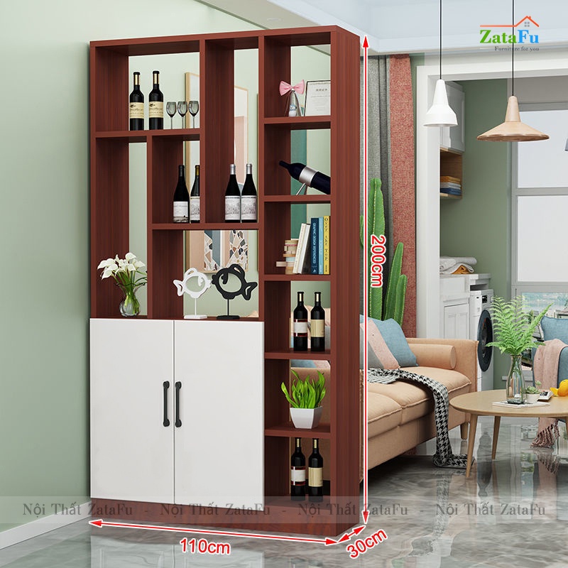 Tủ Phòng Khách Tấm Ngăn Phòng Decor Vách Ngăn Trang Trí TUTT-19 ZataFu