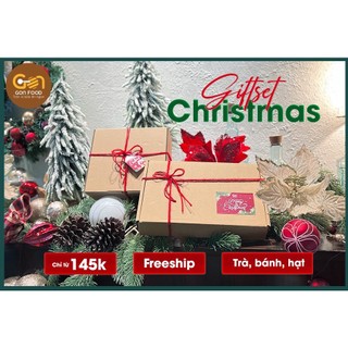 Set bánh + trà tặng noel, quà tặng giáng sinh gon food