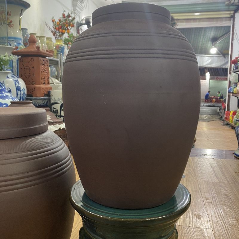 Vò ngâm rượu,Chum sành ngâm rượu tài lộc từ 10 đến 50l hàng chính hãng Bát Tràng Việt Nam