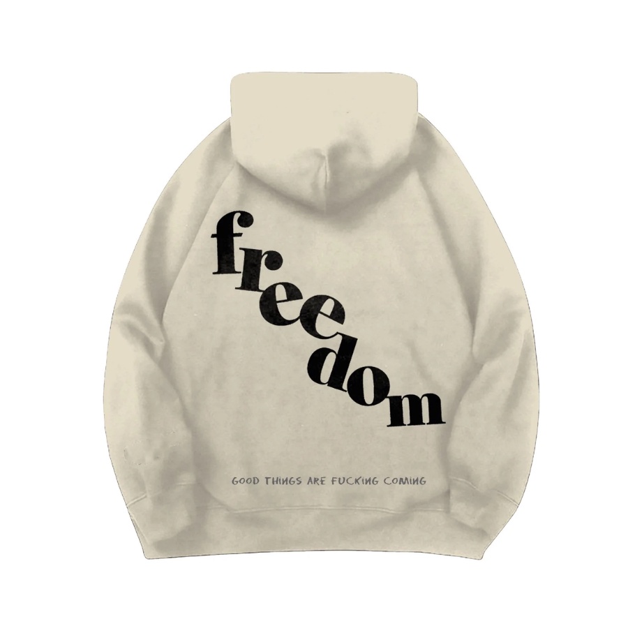 iGB Sand Freedom Hoodie - Áo Hoodie Freedom Local Brand iGB Màu Be