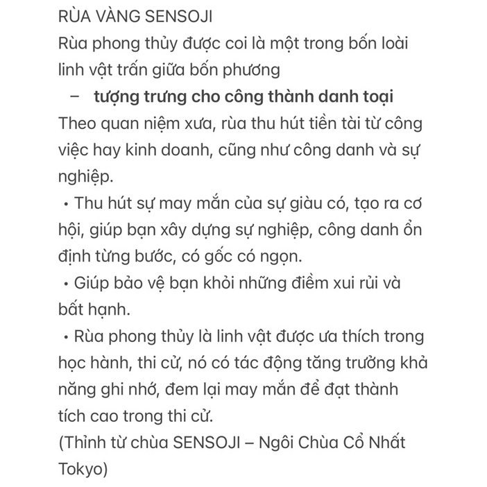 RÙA VÀNG SEN.SO.JI