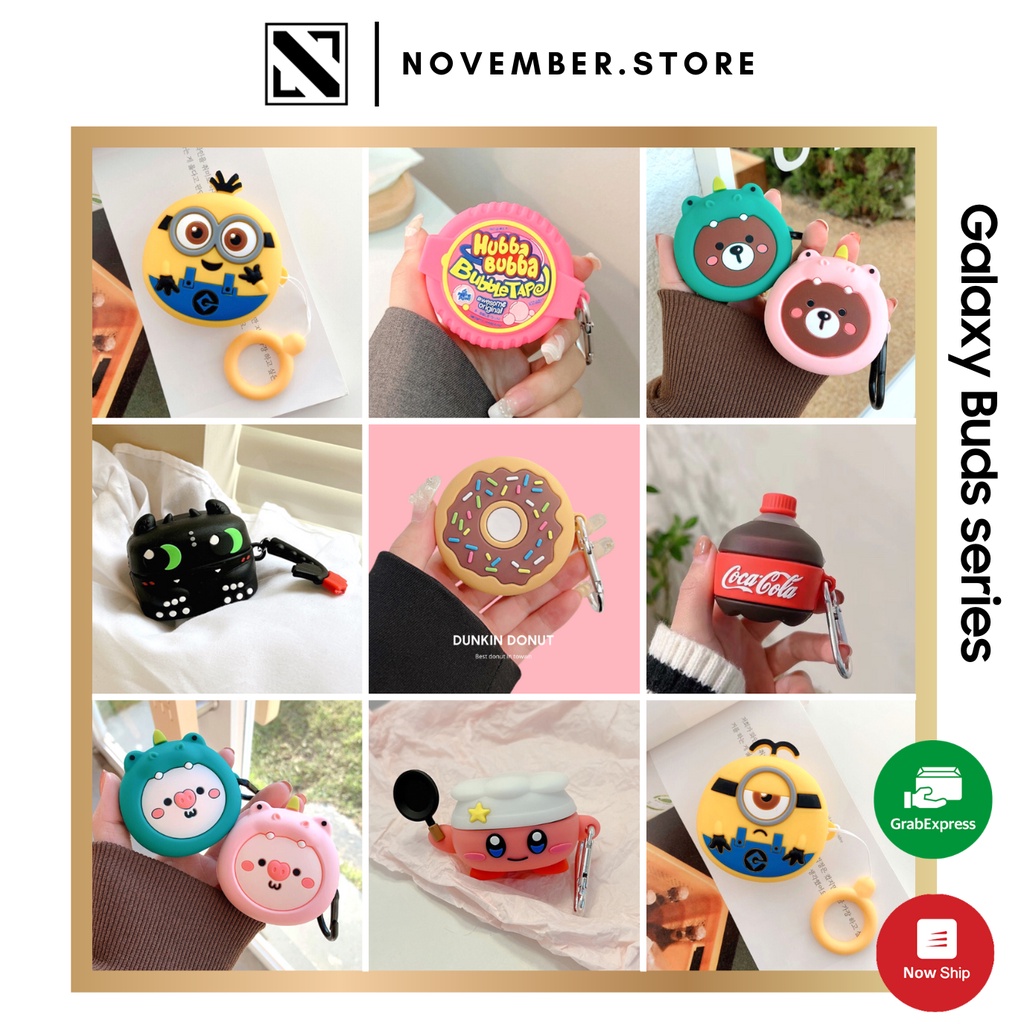 Vỏ case bảo vệ cho Galaxy Buds2 Pro / Buds Pro / Buds 2 / Buds Live dẻo chống va đập - Tặng kèm móc treo