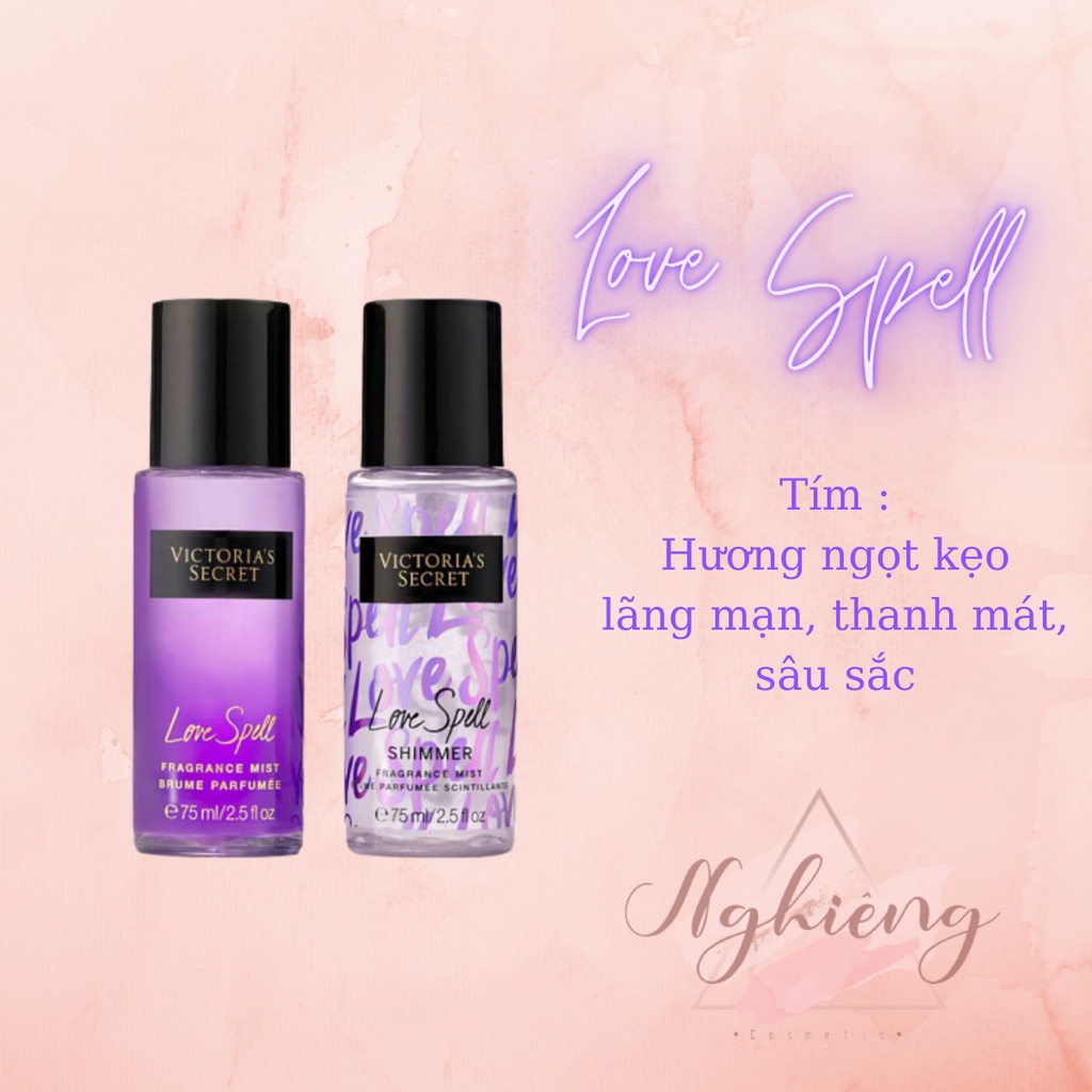 SET 2 CHAI Xịt Thơm Toàn Thân Body Mist VICTORIA’S SECRET 75ML
